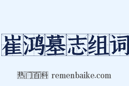 崔鸿墓志组词是什么意思的图片